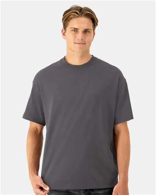 Hanes 5180r Beefy-t® Retro Street T-shirt - Smoke Grey
