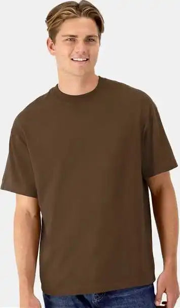 Hanes 5180r Beefy-t Retro Street T-shirt - Army Brown