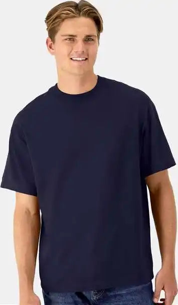 Hanes 5180r Beefy t Retro Street Shirt Athletic Navy