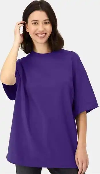 Hanes 5180r Beefy-t Retro Street T-shirt - Athletic Purple