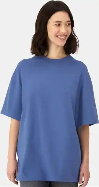 Hanes 5180r Beefy t Retro Street Shirt Denim Blue
