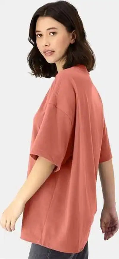 Hanes 5180r Beefy t Retro Street Shirt Picante Pink