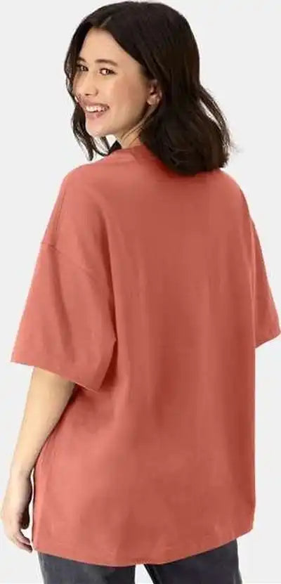Hanes 5180r Beefy-t Retro Street T-shirt - Picante Pink