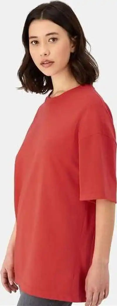 Hanes 5180r Beefy-t Retro Street T-shirt - Poppy Red