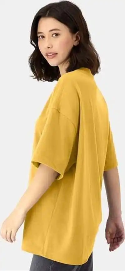 Hanes 5180r Beefy t Retro Street Shirt Royal Gold