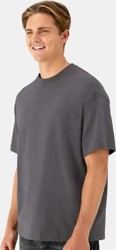 Hanes 5180r Beefy t Retro Street Shirt Smoke Gray