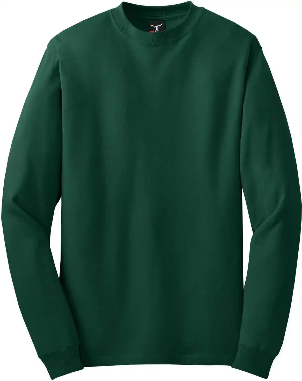 Hanes 5186 Beefy t 100% Cotton Long Sleeve Shirt Deep Forest