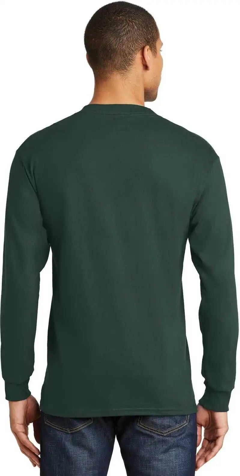 Hanes 5186 Beefy t 100% Cotton Long Sleeve Shirt Deep Forest
