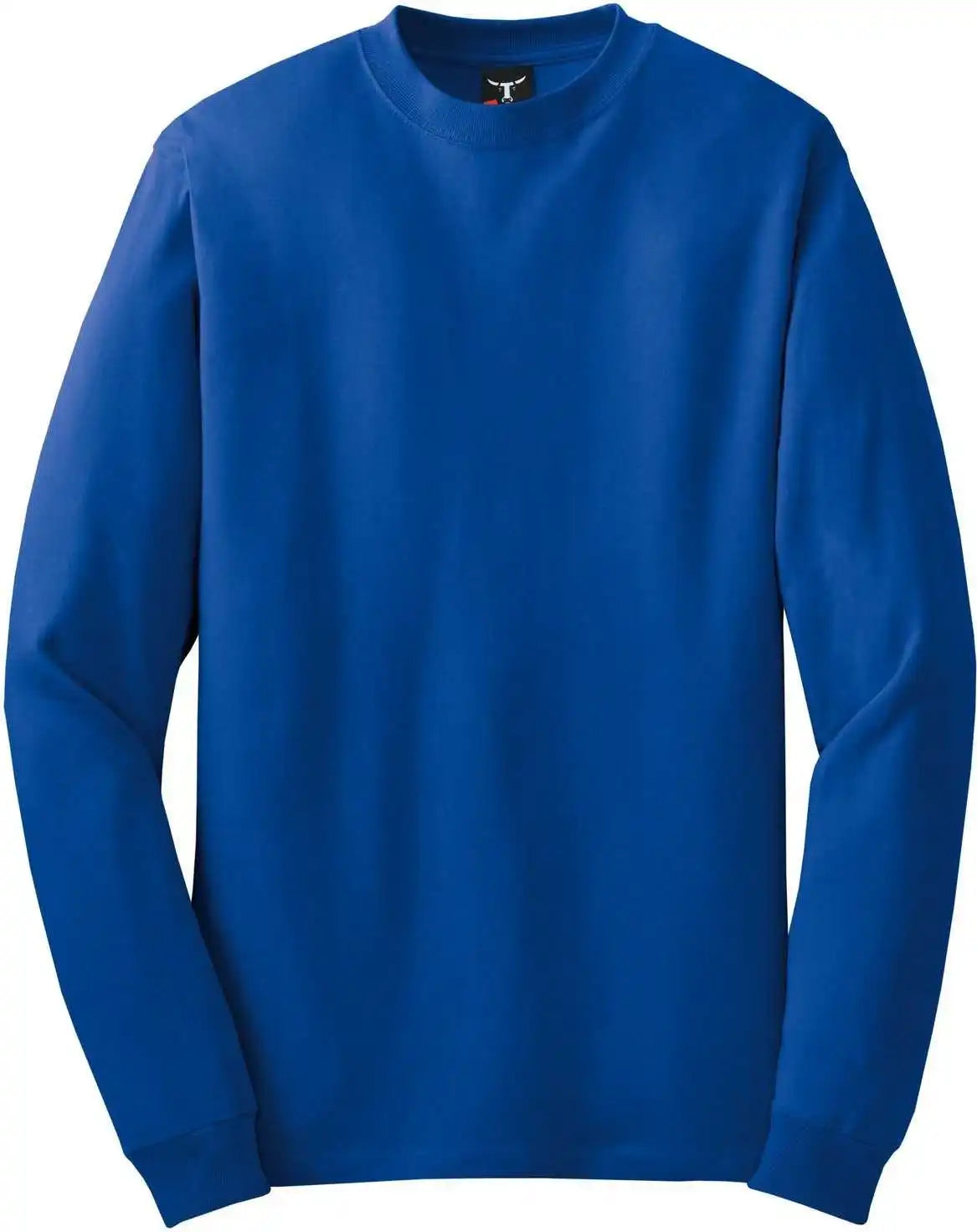 Hanes 5186 Beefy t 100% Cotton Long Sleeve Shirt Deep Royal