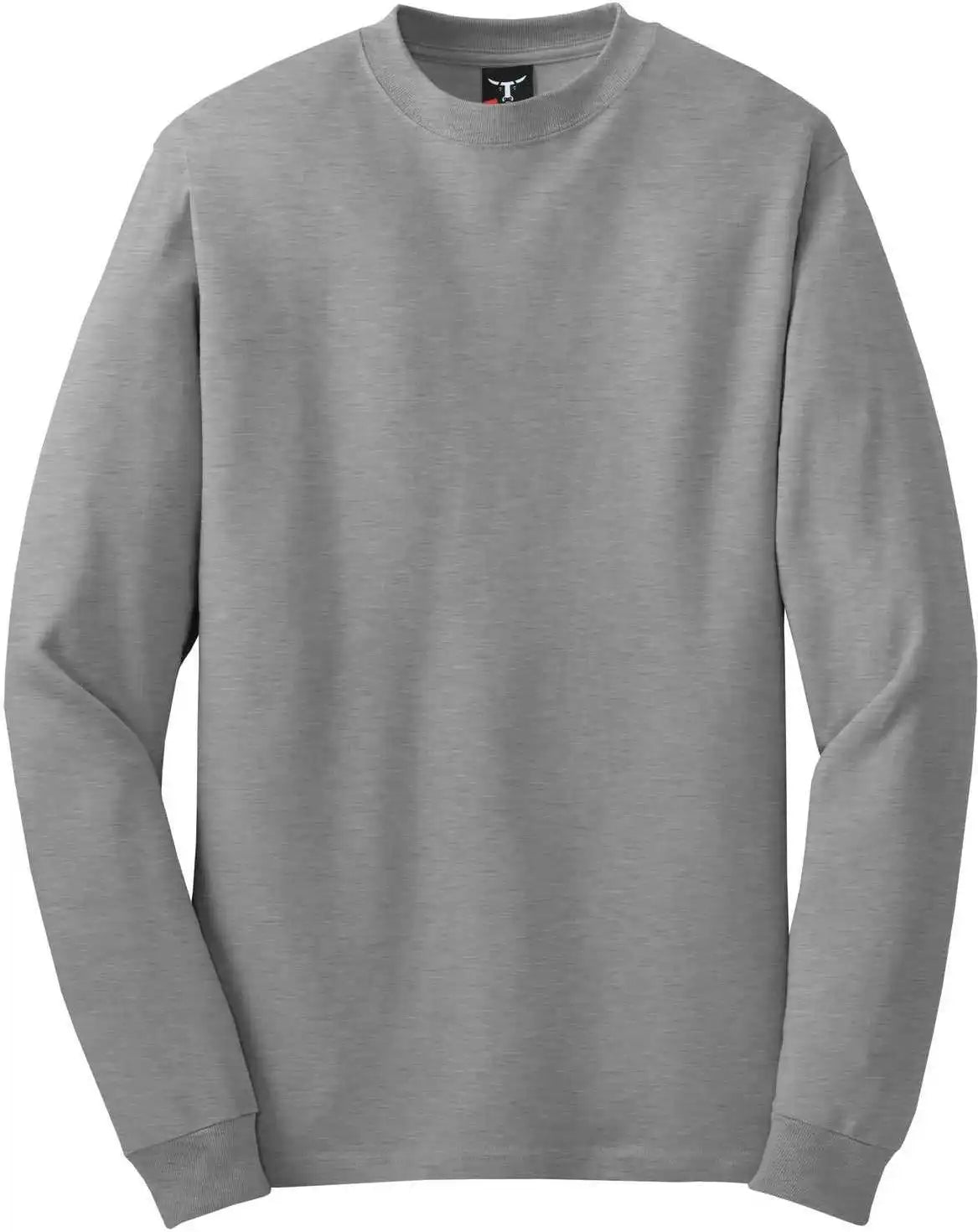 Hanes 5186 Beefy t 100% Cotton Long Sleeve Shirt Light Steel