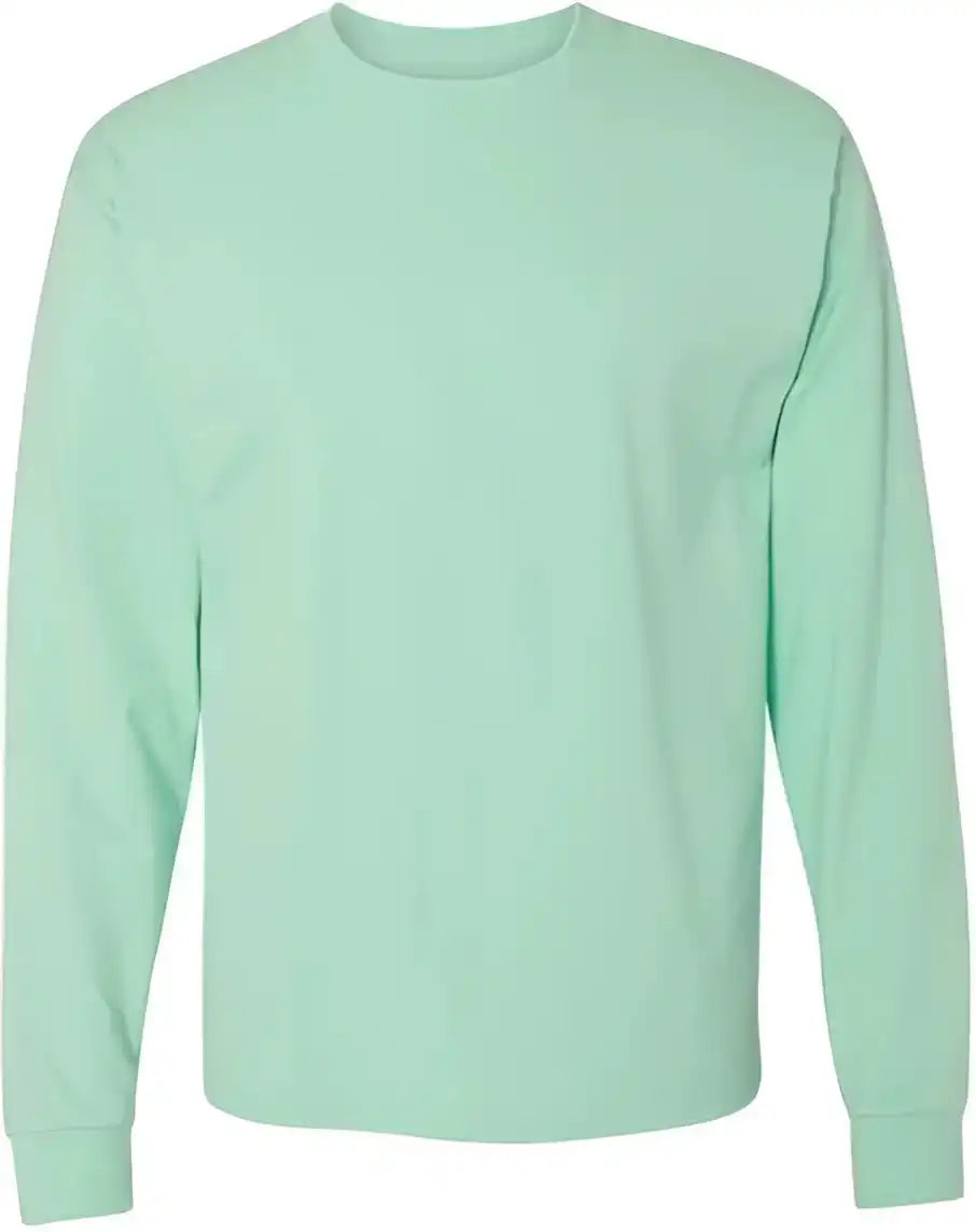 Hanes 5186 Beefy-t Long Sleeve T-shirt - Clean Mint