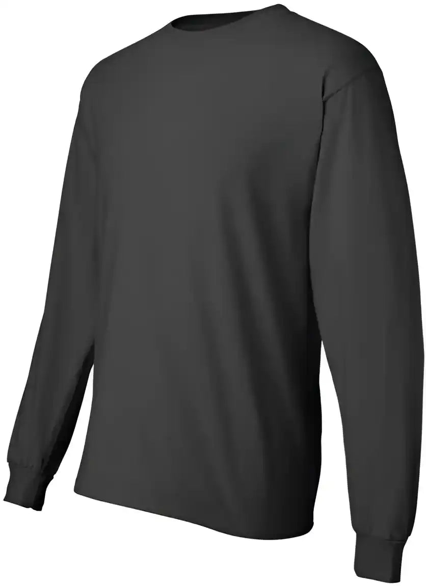 Hanes 5186 Beefy t Long Sleeve Shirt Smoke Grey