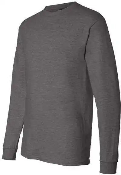 Hanes 5186 Beefy t Long Sleeve Shirt Charcoal Heather