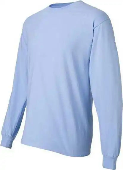 Hanes 5186 Beefy t Long Sleeve Shirt Light Blue