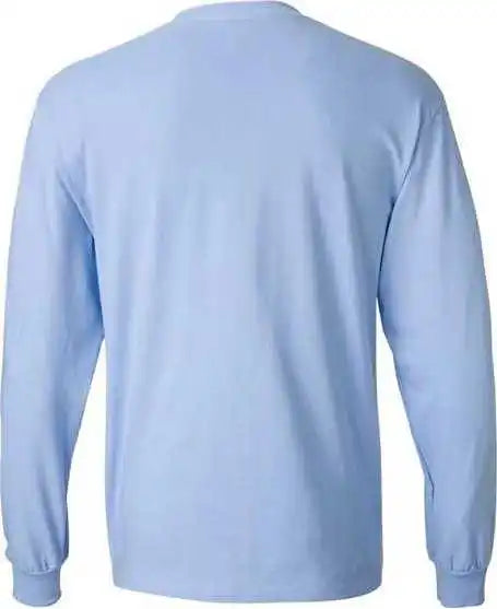 Hanes 5186 Beefy t Long Sleeve Shirt Light Blue