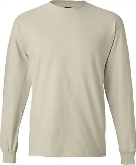 Hanes 5186 Beefy-t Long Sleeve T-shirt - Natural - Adult 2xl