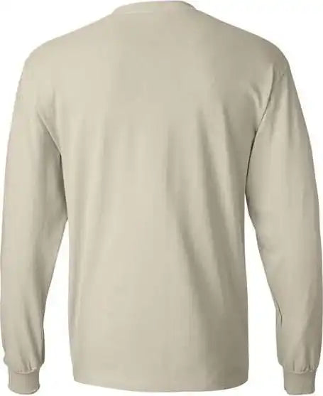 Hanes 5186 Beefy-t Long Sleeve T-shirt - Natural - Adult 2xl