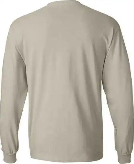 Hanes 5186 Beefy t Long Sleeve Shirt Sand