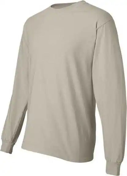 Hanes 5186 Beefy t Long Sleeve Shirt Sand