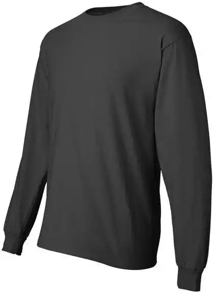 Hanes 5186 Beefy t Long Sleeve Shirt Smoke Grey