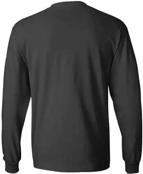 Hanes 5186 Beefy t Long Sleeve Shirt Smoke Grey