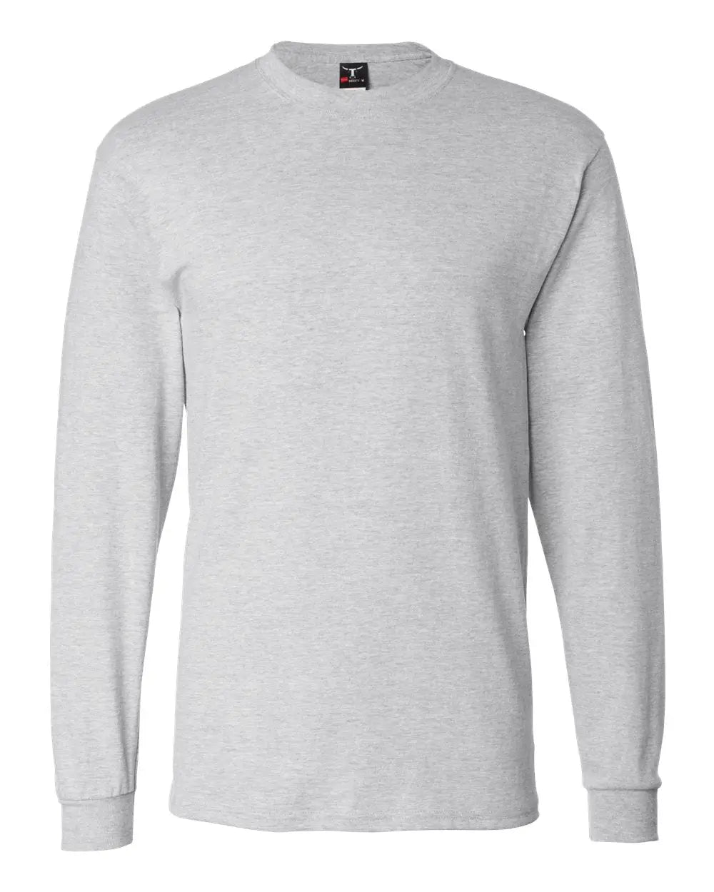 Hanes 5186 Beefy-t® Long Sleeve T-shirt - Ash - Light Gray / s