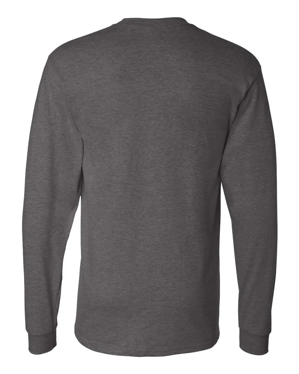 Hanes 5186 Beefy-t® Long Sleeve T-shirt - Charcoal Heather
