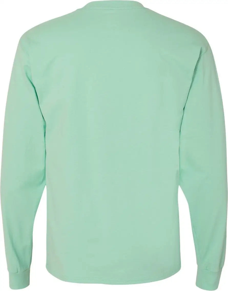 Hanes 5186 Beefy-tâ Long Sleeve T-shirt - Clean Mint