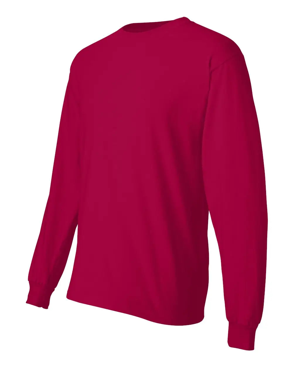 Hanes 5186 Beefy-tâ Long Sleeve T-shirt - Deep Red