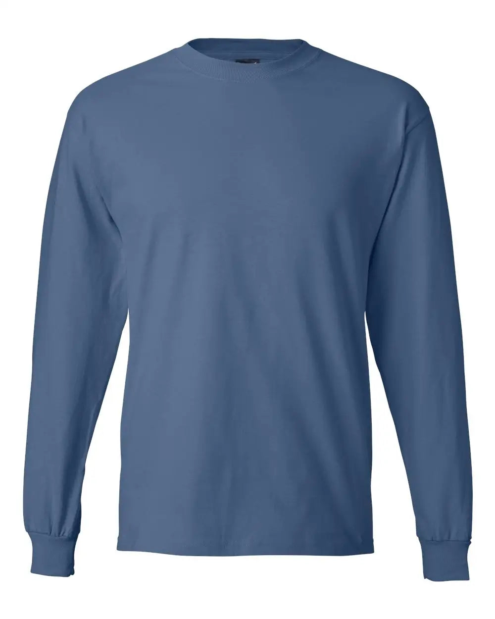 Hanes 5186 Beefy-tâ Long Sleeve T-shirt - Denim Blue