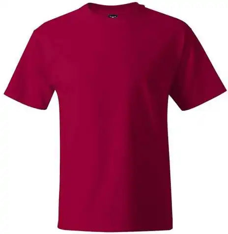Hanes 518t Beefy t Tall Short Sleeve Shirt Deep Red