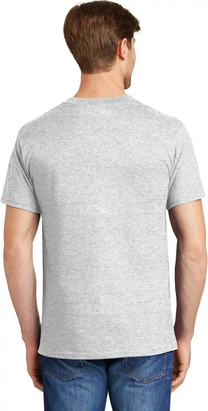 Hanes 5190 Beefy t 100% Cotton Shirt with Pocket Ash