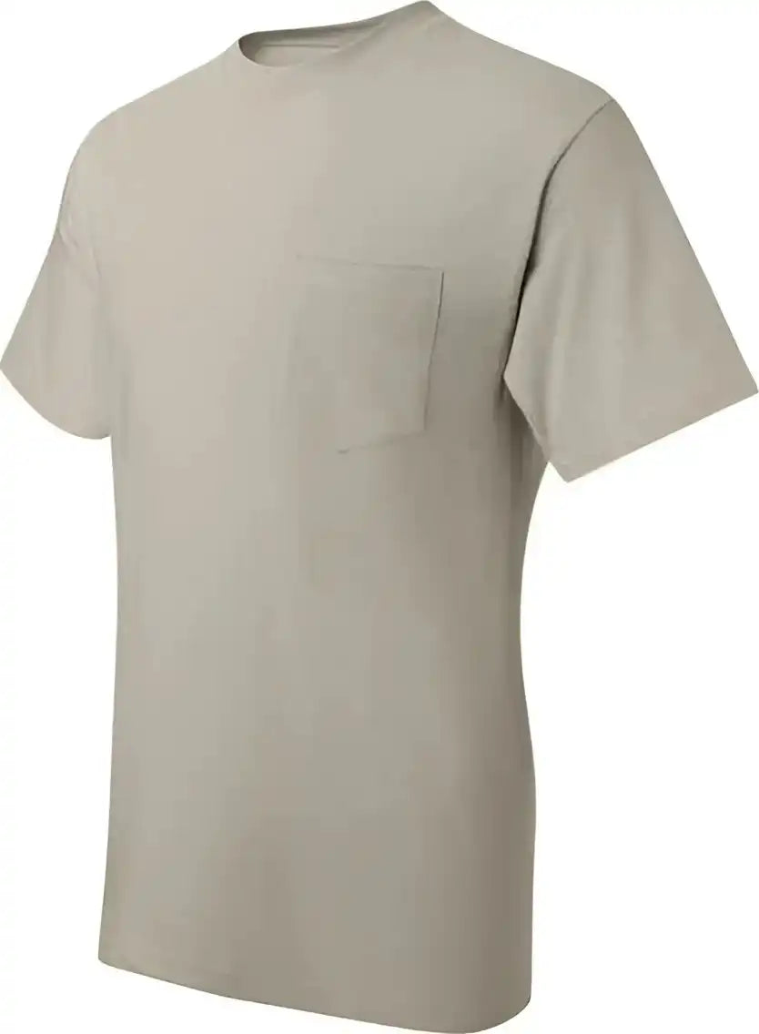 Hanes 5190 Beefy t Pocket Shirt Sand