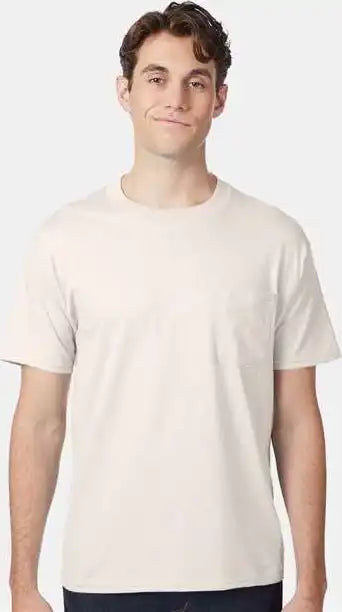 Hanes 5190 Beefy-t Pocket T-shirt - Natural