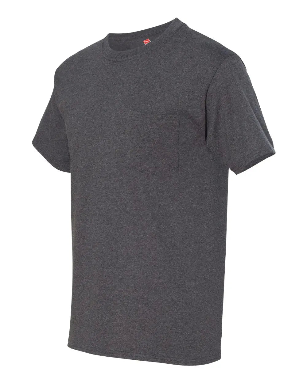 Hanes 5190 Beefy-t® Pocket T-shirt - Charcoal Heather - Dark Gray / s