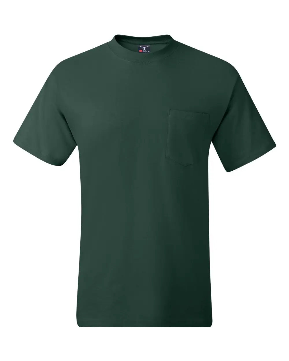 Hanes 5190 Beefy-t® Pocket T-shirt - Deep Forest