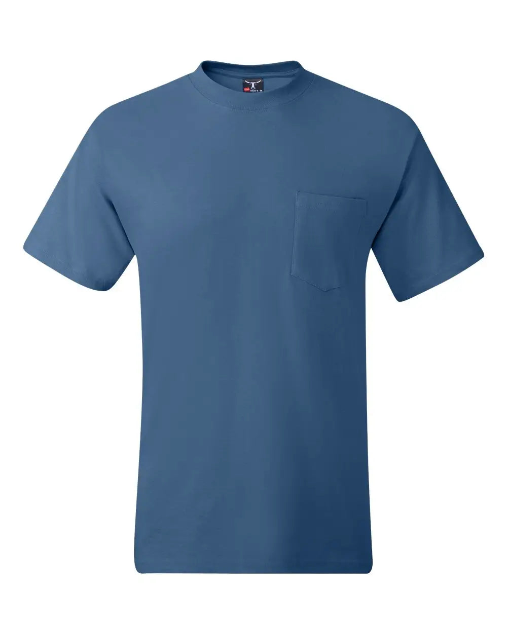 Hanes 5190 Beefy-t® Pocket T-shirt - Denim Blue - Royal / s
