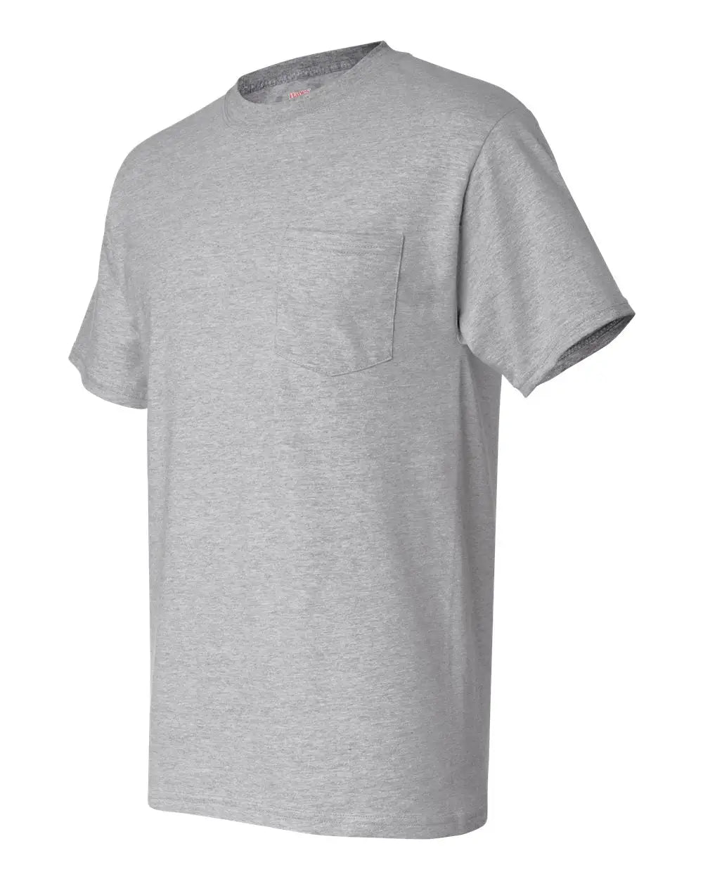 Hanes 5190 Beefy-t® Pocket T-shirt - Light Steel - Gray / s