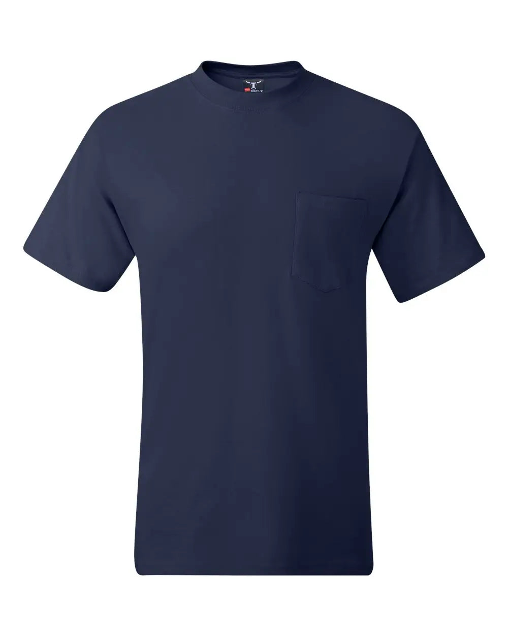 Hanes 5190 Beefy-t® Pocket T-shirt - Navy - s