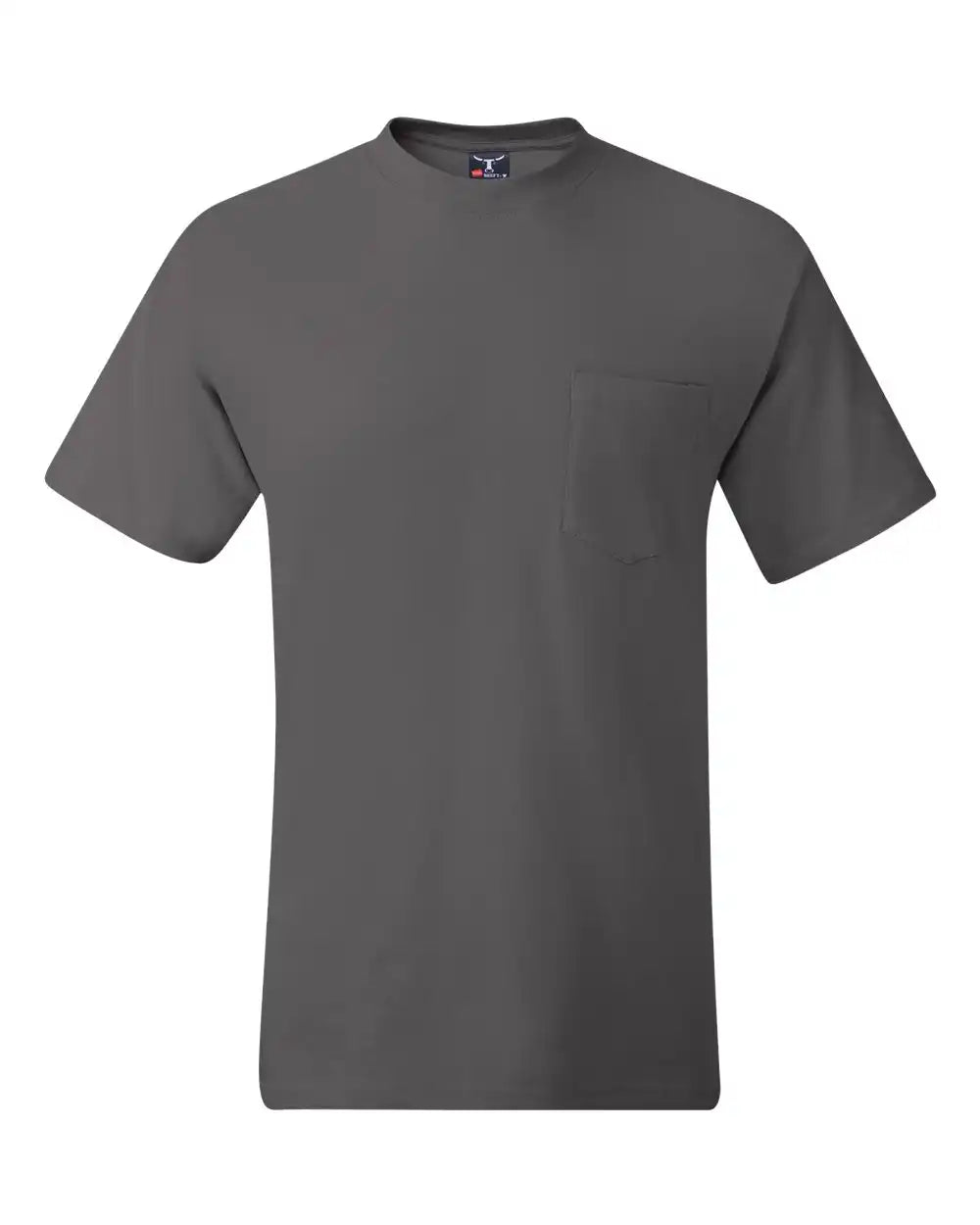 Hanes 5190 Beefy-t® Pocket T-shirt - Smoke Grey - s