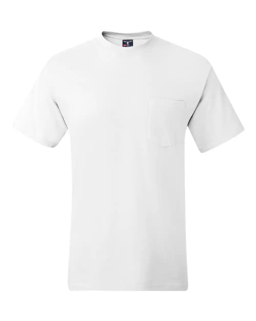 Hanes 5190 Beefy-t® Pocket T-shirt - White - s