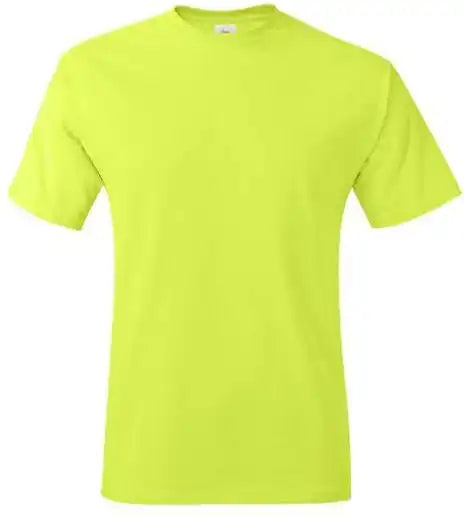 Hanes 5250 Authentic Short Sleeve t Shirt Safety Green