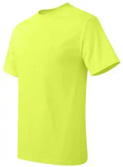 Hanes 5250 Authentic Short Sleeve t Shirt Safety Green