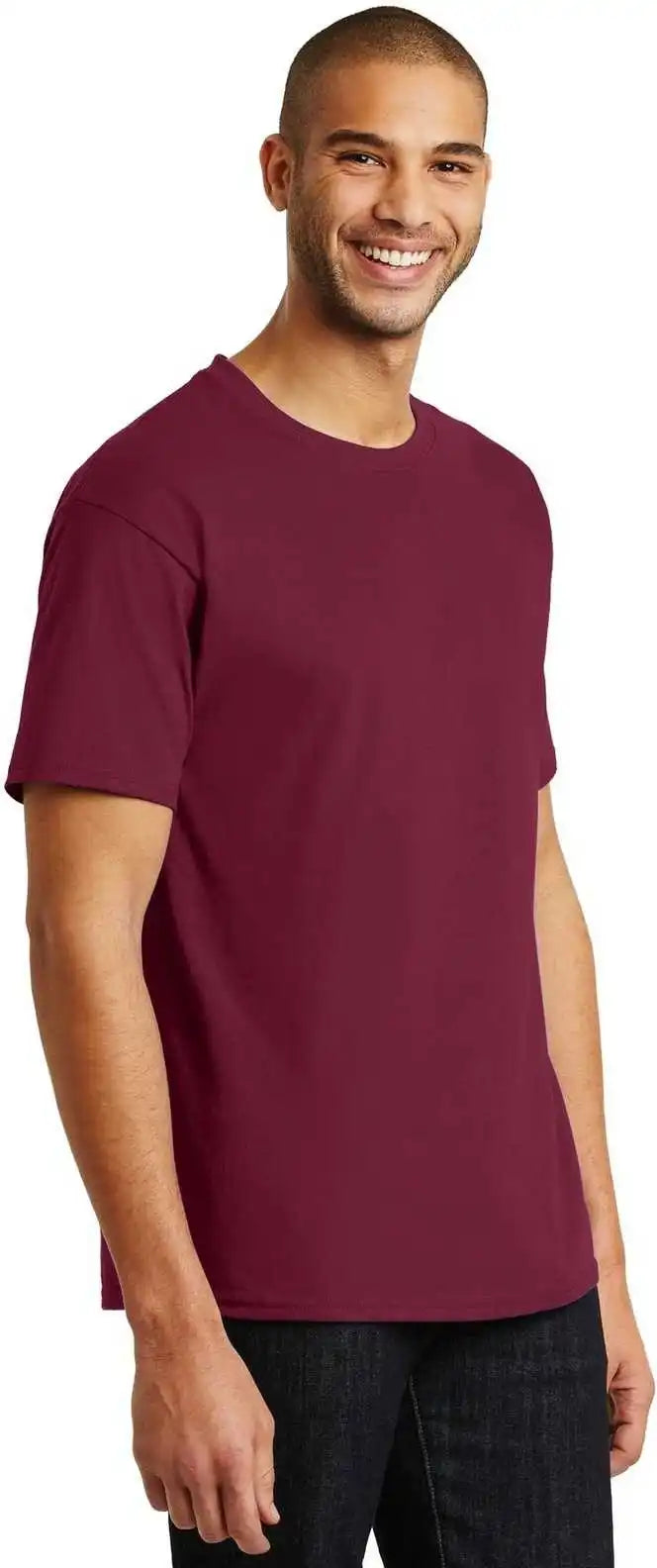 Hanes 5250 Tagless 100% Cotton T-shirt - Cardinal