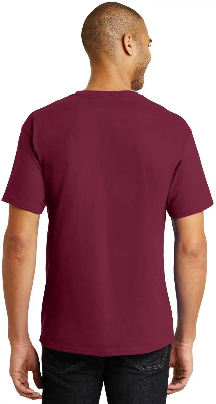 Hanes 5250 Tagless 100% Cotton T-shirt - Cardinal