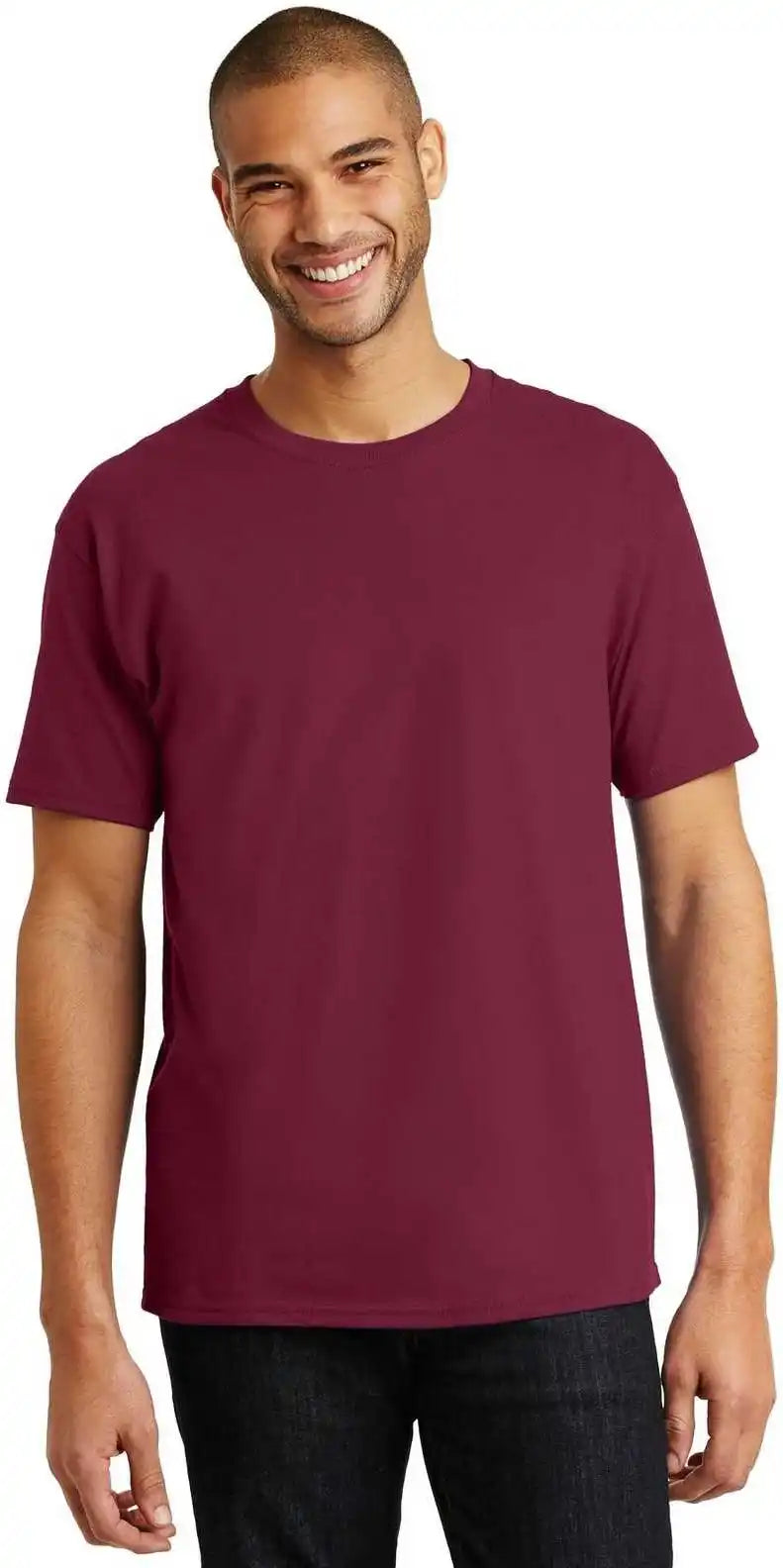 Hanes 5250 Tagless 100% Cotton T-shirt - Cardinal