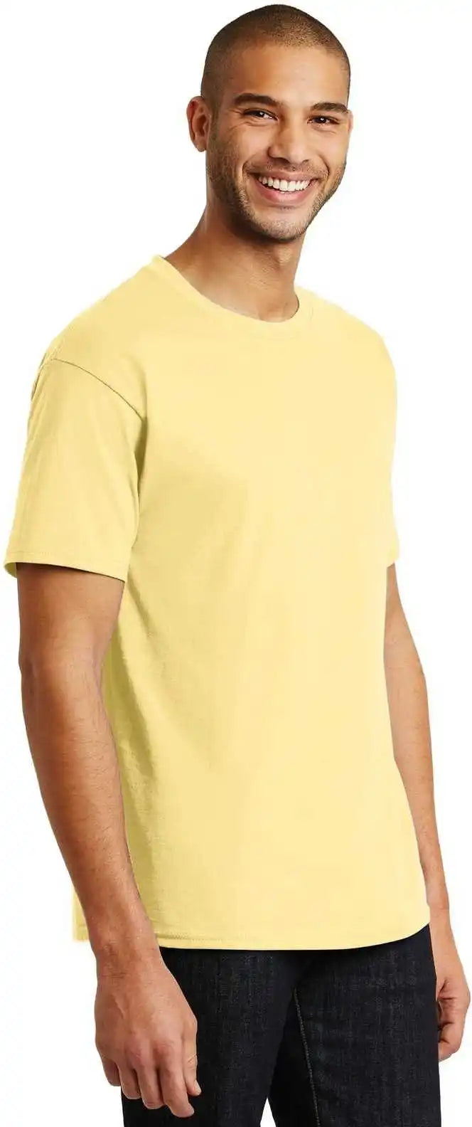 Hanes 5250 Tagless 100% Cotton t Shirt Daffodil Yellow