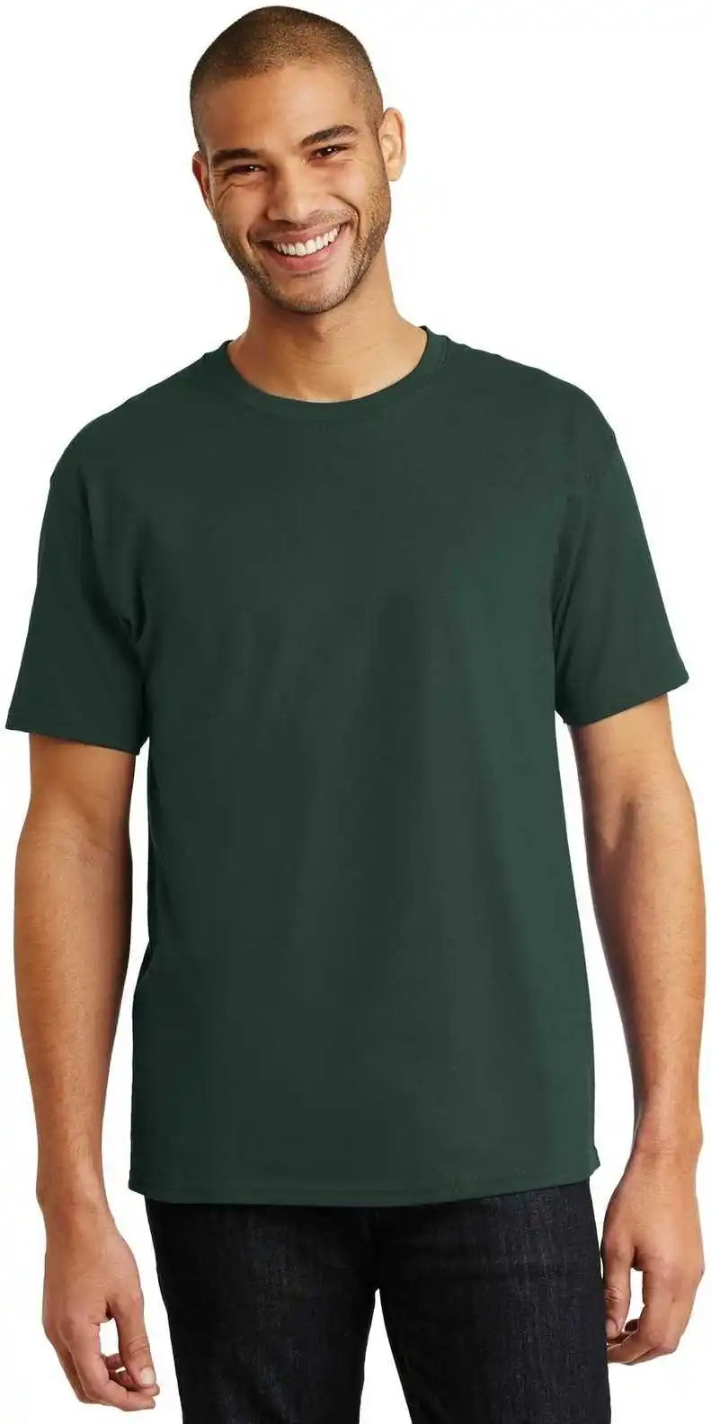 Hanes 5250 Tagless 100% Cotton t Shirt Deep Forest