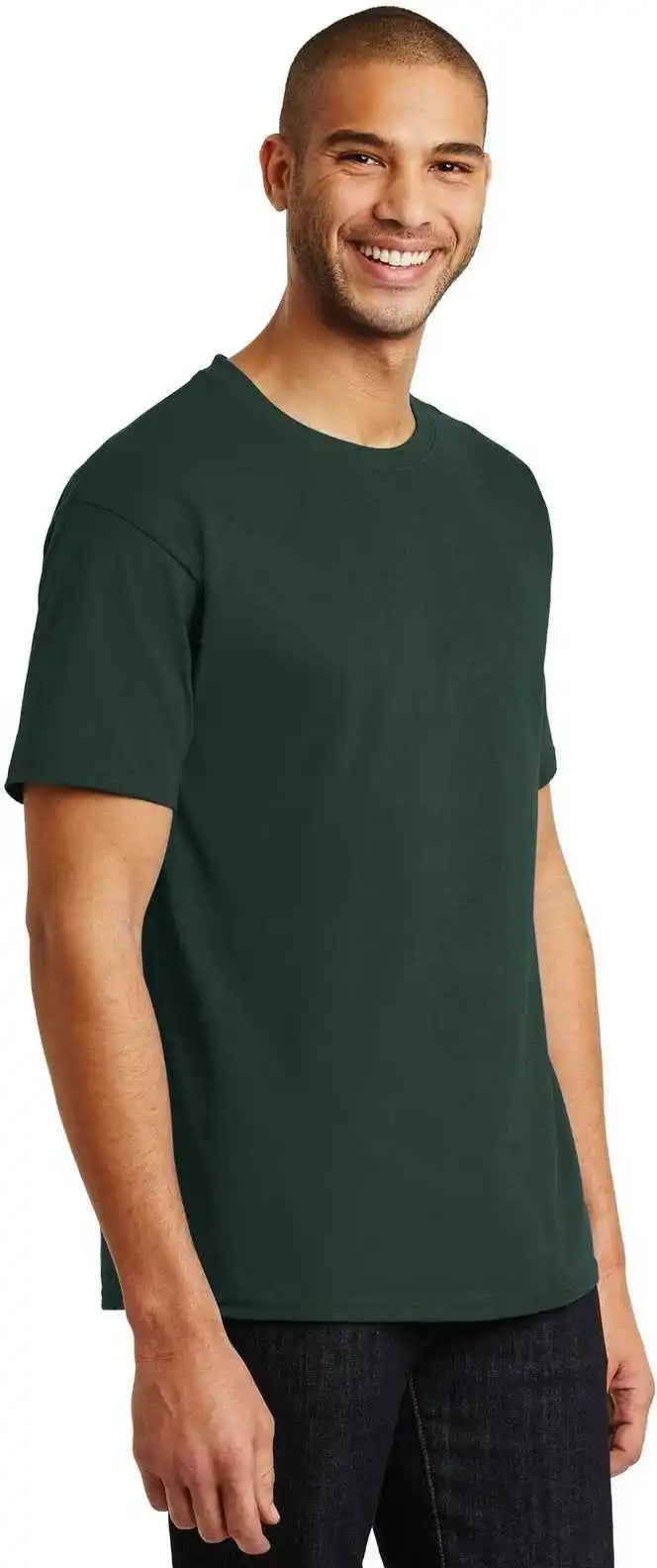 Hanes 5250 Tagless 100% Cotton t Shirt Deep Forest