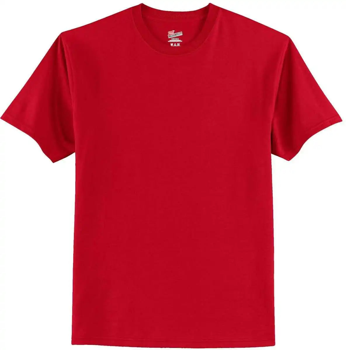 Hanes 5250 Tagless 100% Cotton t Shirt Deep Red
